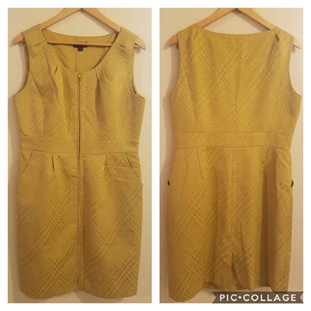 Tahari Yellow-Green Dress